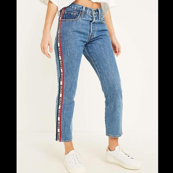 Levi's 501 Cropped Skinny Jeans Spectator Sport - Picture 2 of 15